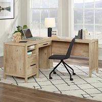 Sauder Pacific View® L-Desk, Prime Oak, 433562