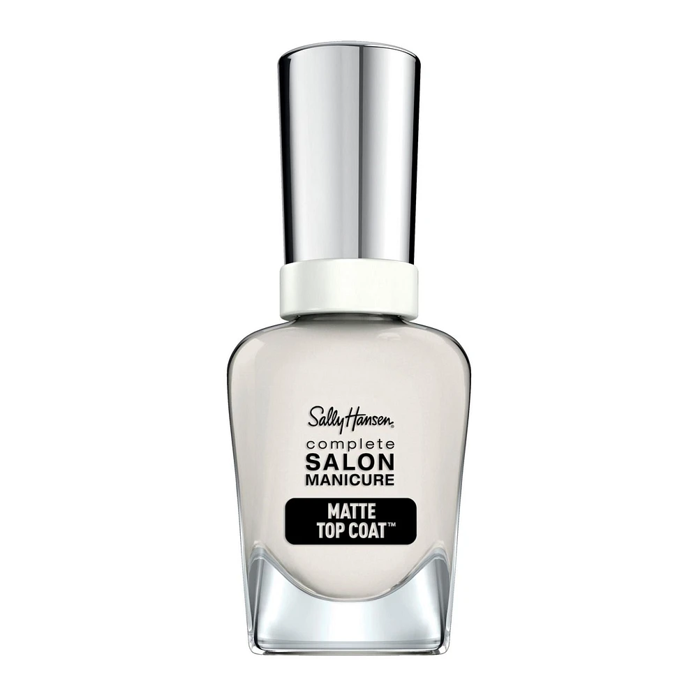 Sally Hansen Complete Salon Manicure™ Beautifiers, Matte Top Coat, beautiful matte finish, Contains mattening agent that neutralizes gloss, Beautify your manicure