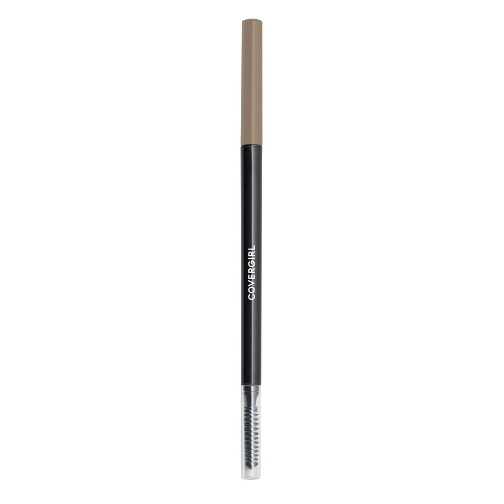 COVERGIRL Easy Breezy Brow Micro-Fine + Define Pencil, Micro-fine tip, no sharpening required, Built-in spoolie-brush, 100% Cruelty-Free, Built-in spoolie-brush