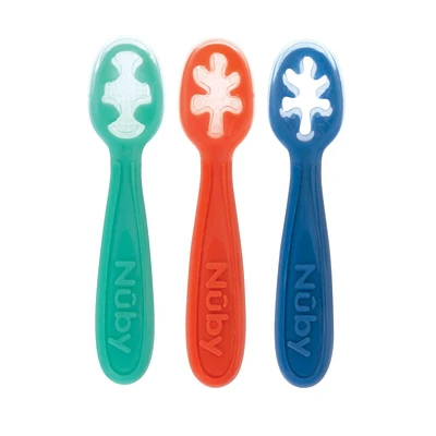 Nûby™ Baby's First Spoons with Easy Grip Silicone Handles, For children 6 months +