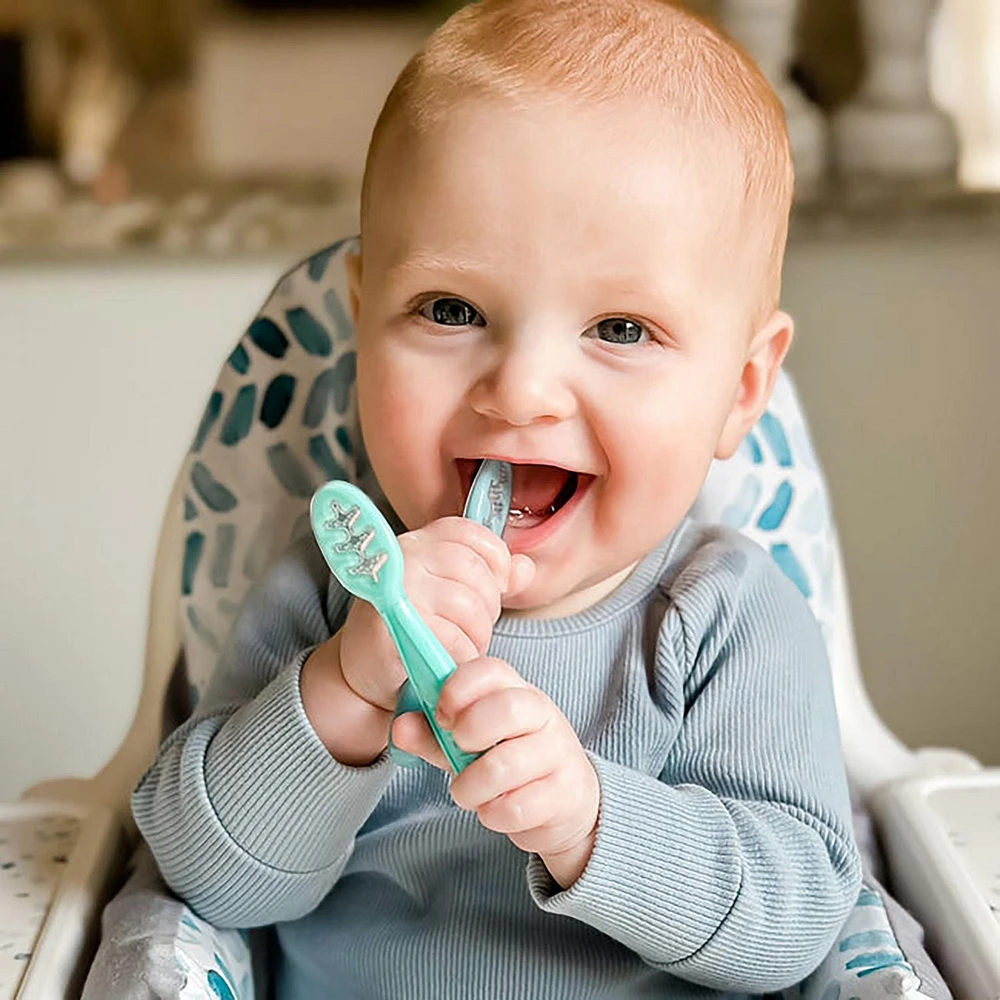 Nûby™ Baby's First Spoons with Easy Grip Silicone Handles, For children 6 months +