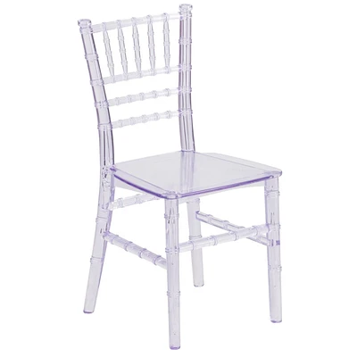 Chaise Chiavari en résine blanche pour enfants