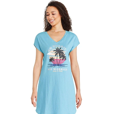 George Women's V-Neckline Nightshirt, Sizes S-XL