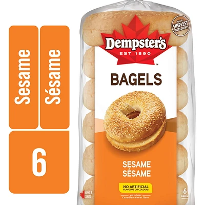 Dempster’s® Sesame Bagels, Pack of 6; 450 g