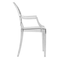 Heavenly Collection Clear Plastic Arm Chair