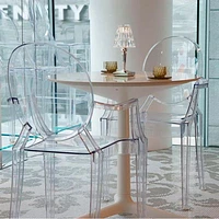 Heavenly Collection Clear Plastic Arm Chair