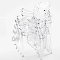 Heavenly Collection Clear Plastic Arm Chair