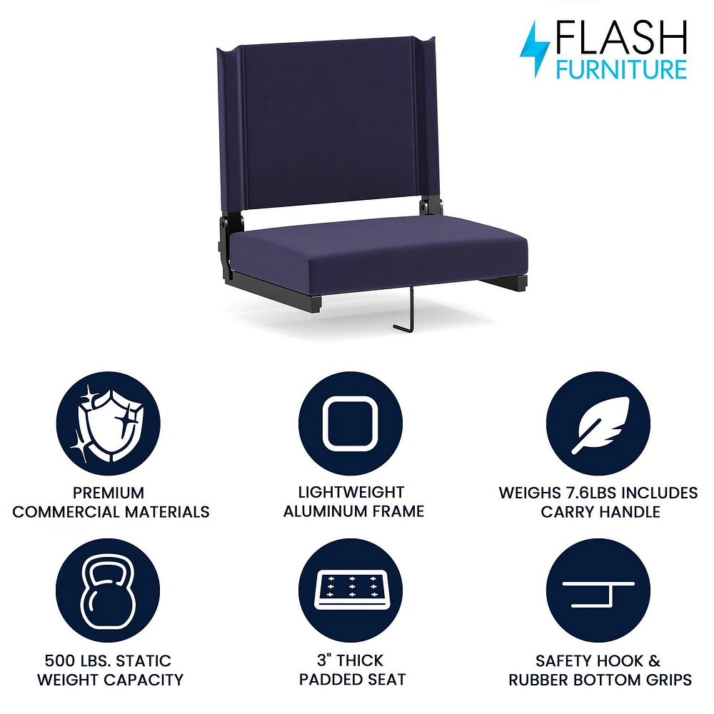 Grandstand Comfort Seats by Flash with Ultra-Padded Seat in Red