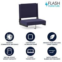 Grandstand Comfort Seats by Flash with Ultra-Padded Seat in Red