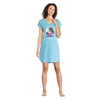George Women's V-Neckline Nightshirt, Sizes S-XL