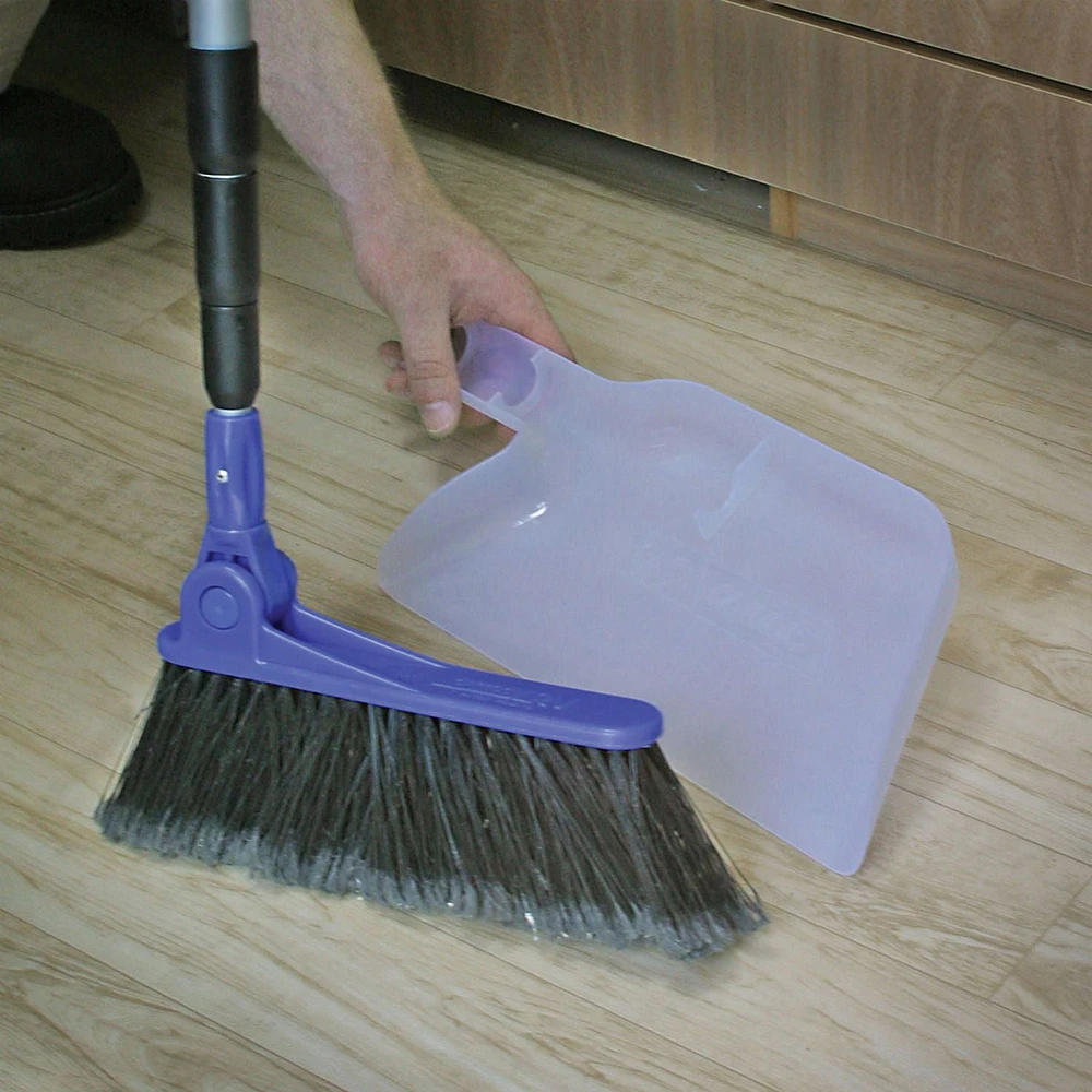 Camco 43623 Adjustable Broom and Dustpan