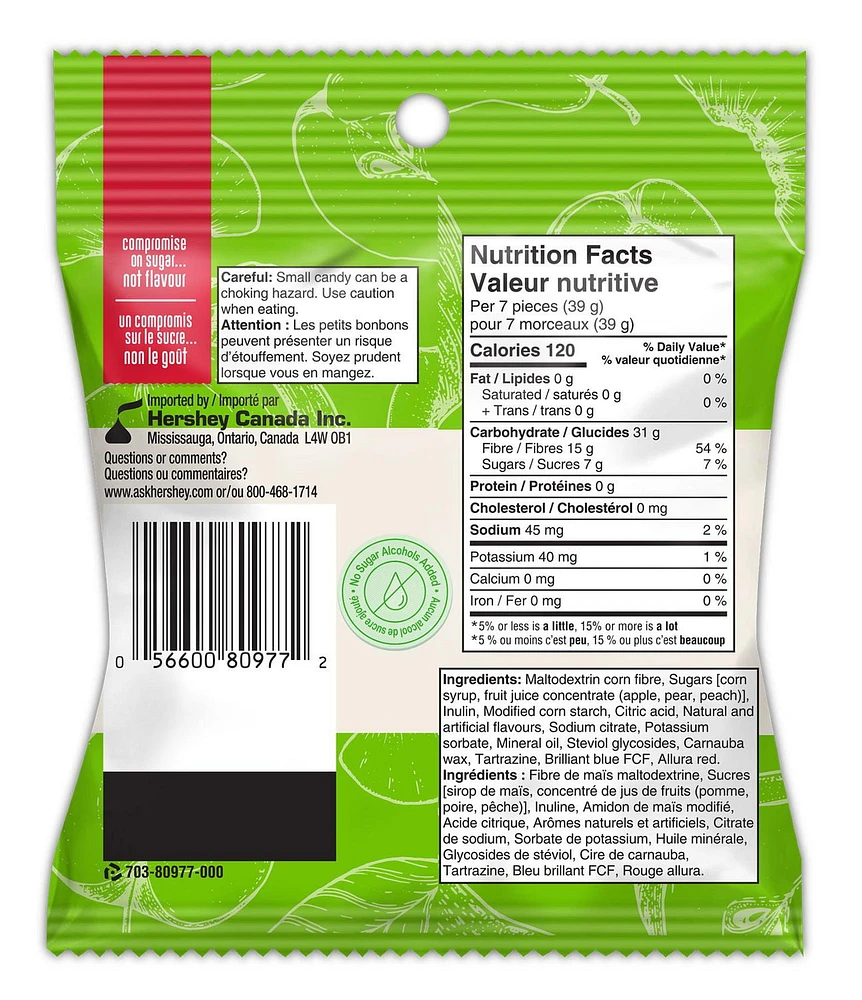 TWIZZLERS Gummies PRESS'D Green Apple, Pear, Peach