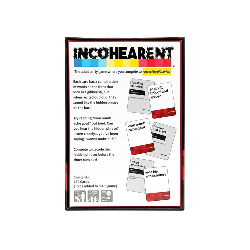 Incohearent NSFW Expansion Pack Party Game