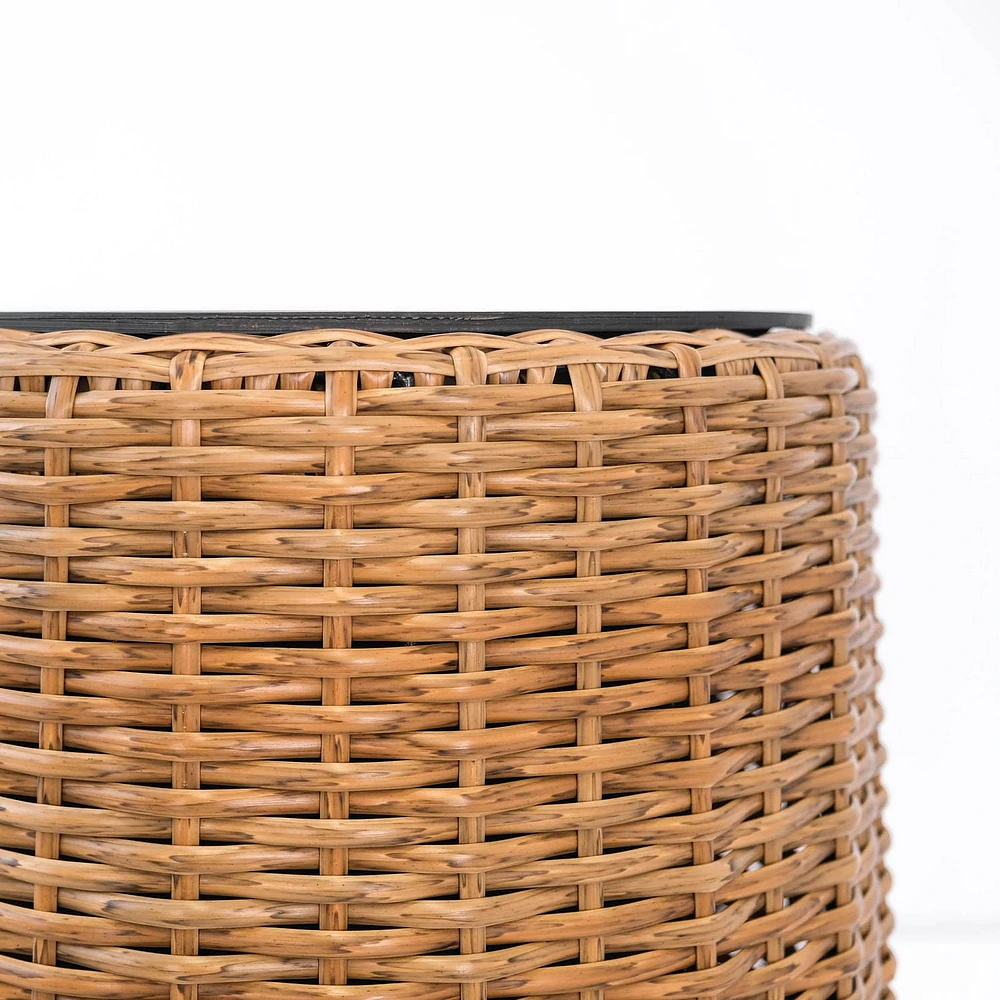 Rolland Rattan Planter Light Brown