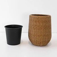 Rolland Rattan Planter Light Brown