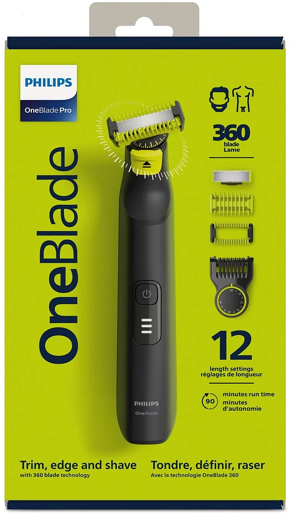 Philips OneBlade Pro 360 Visage & Corps, lithium-ion, 12 réglages de longueur, QP6541/16 ONE BLADE PRO