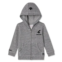 Haut à capuchon zippé sur la longueur Canadiana collection non genrée pour tout-petits Tailles 2T-5T
