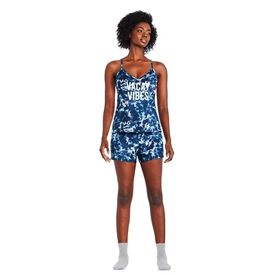 Ensemble de nuit imprimé avec débardeur et short George pour femmes