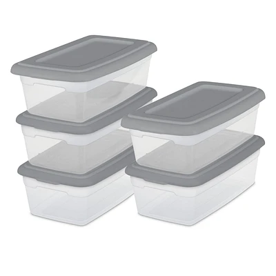 Sterilite Gray Boxes, Set of 5