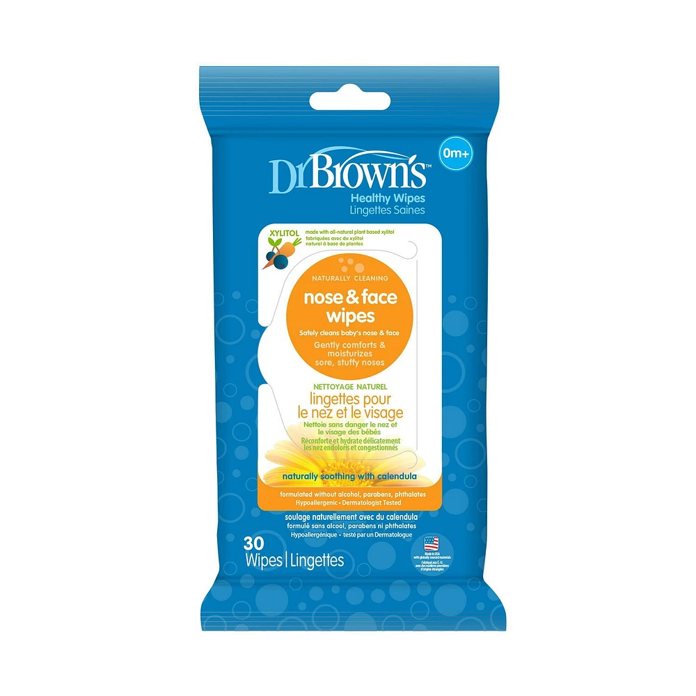 Dr. Brown’s™ Nose and Face Wipes for Babies and Toddlers, 30 Count, 30 wipes