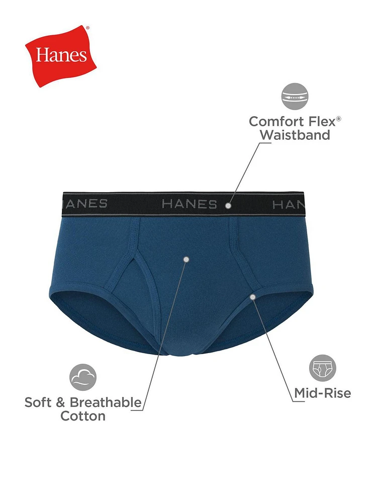 Hanes Men's Comfort Flex Mid-Rise Briefs, 6-Pack - Assorted