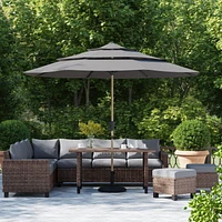 Better Homes & Gardens Brookbury 5-Piece Patio Outdoor Sectional Set, Handwoven wicker