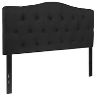 Cambridge Tufted Upholstered Full Size Headboard in Black Fabric