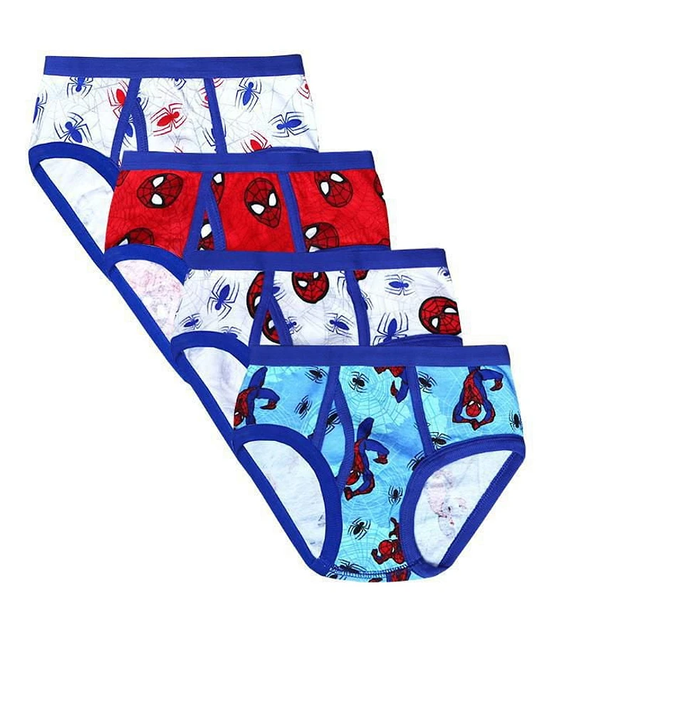 Spider-Man Brief Underwear Four-Pack for Boys, Sizes 2T to 4T