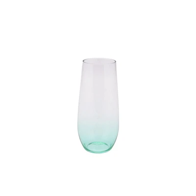 Home Trends acrlyic champagne glass, green ombre