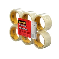 Scotch® Shipping Packaging Tape 3710, 1.88 in x 54.6 yd (48 mm x 50 m), 6 per pack