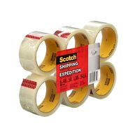 Scotch® Shipping Packaging Tape 3710, 1.88 in x 54.6 yd (48 mm x 50 m), 6 per pack