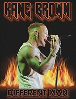 T-shirt à manches courtes noir Kane Brown Different Man Flames pour hommes