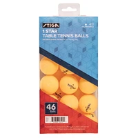 STIGA 1-Star 46-Pack Table Tennis Orange Balls