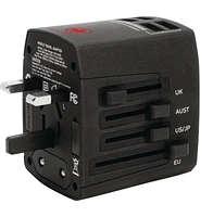 Air Canada Universal Travel Adapter with 4 USB Ports, 4 USB ports