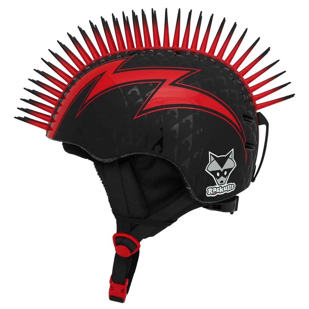 RASKULLZ RED BOLT CHILD SNOW HELMET