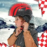 RASKULLZ RED BOLT CHILD SNOW HELMET