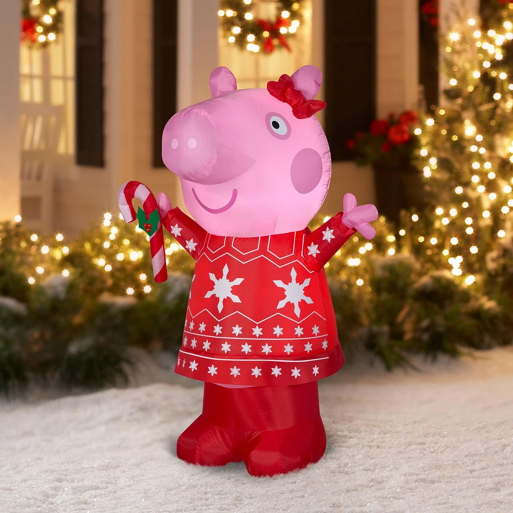 Airblown Peppa Pig in Christmas Sweater MD Hasbro