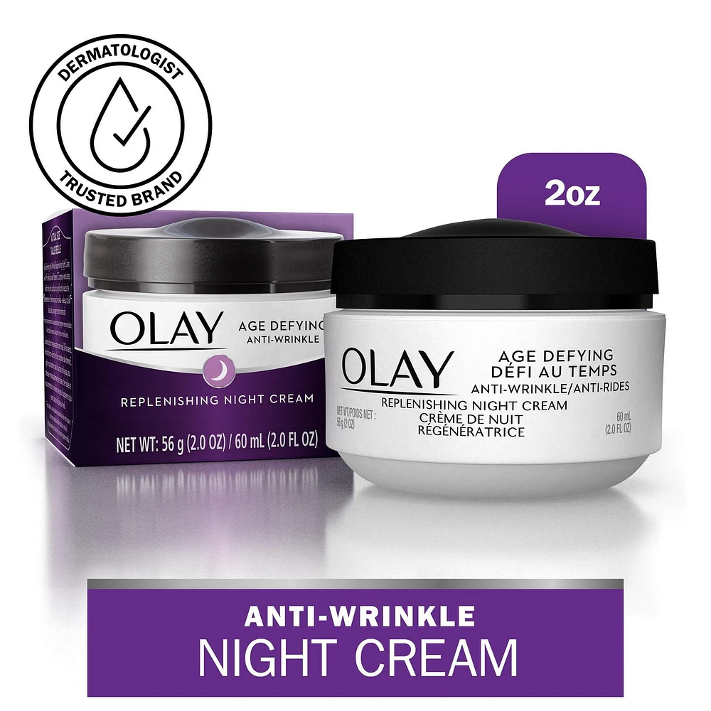 Olay Age Defying Anti-Wrinkle Night Cream, 60 mL