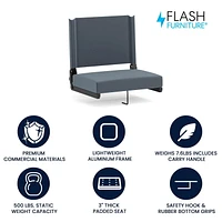 Grandstand Comfort Seats by Flash with Ultra-Padded Seat in Red