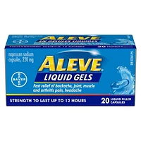 Aleve Pain Relief Liquid Gels, Naproxen Sodium 220mg, 20 Liquid Gels