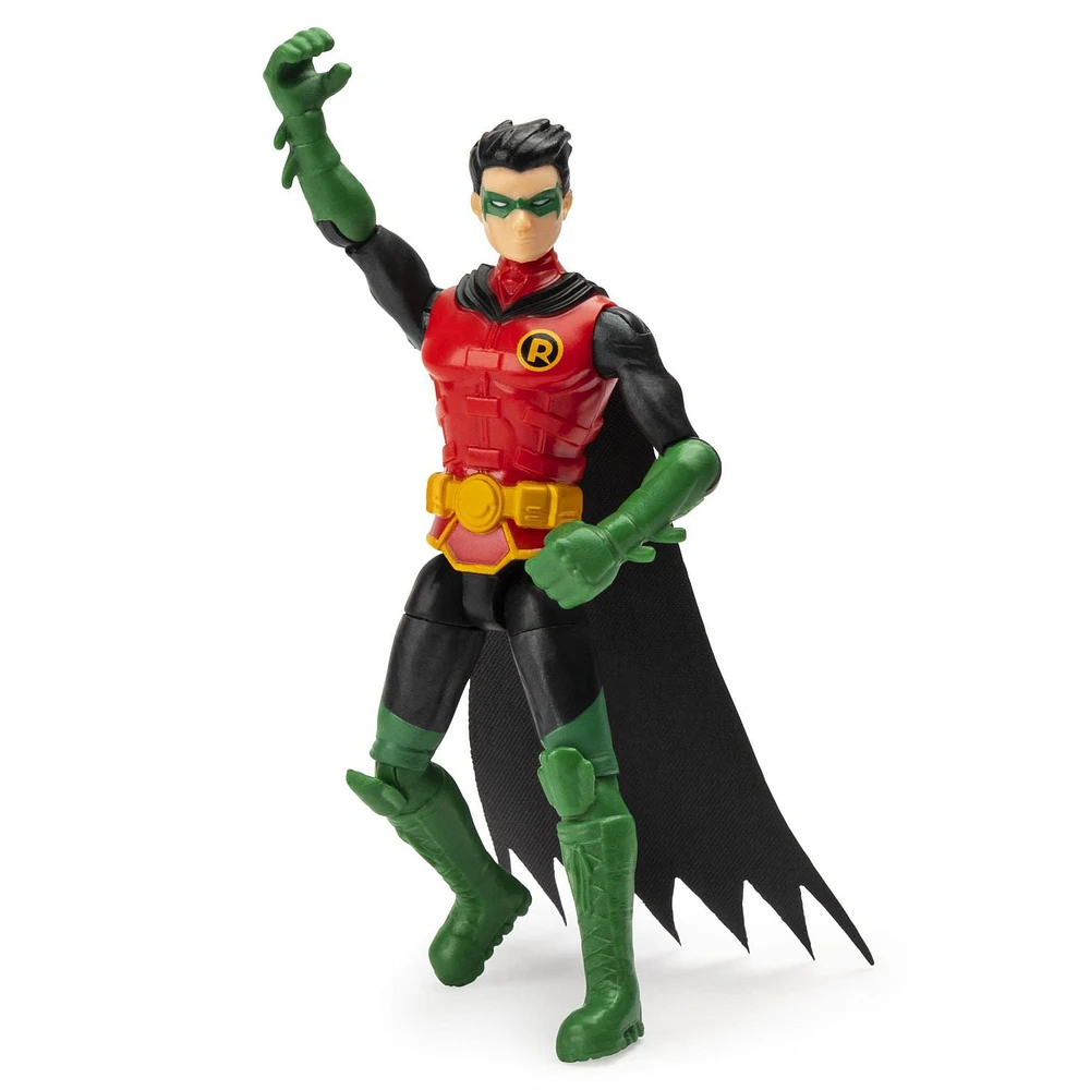 BATMAN, 4-Inch ROBIN Action Figure with 3 Mystery Accessories, Mission 2