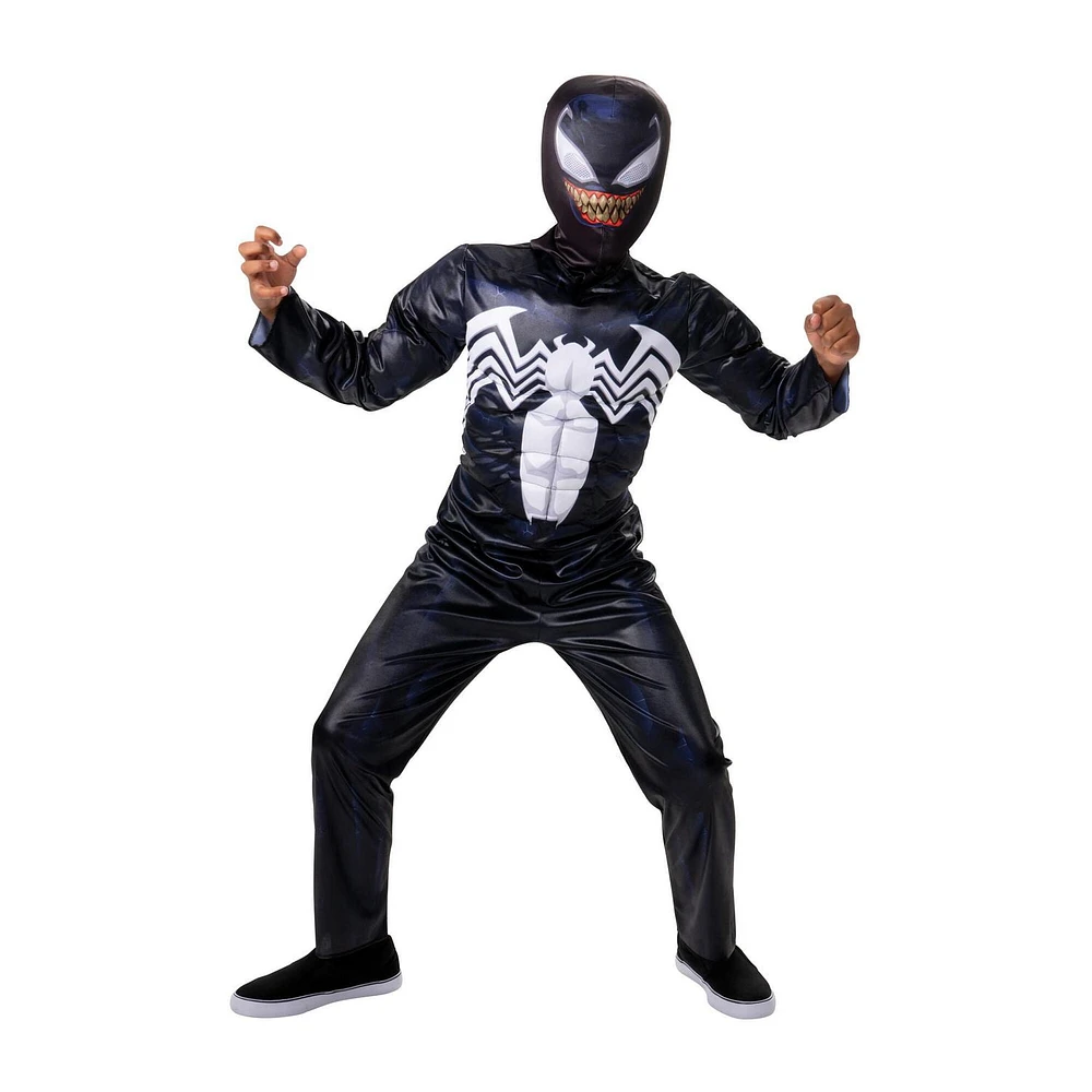 MARVEL’S VENOM YOUTH COSTUME (CHILD) - Poly Jersey Jumpsuit Stuffed with Polyfill and Fabric Mask