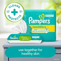 Lingettes pour bébés Pampers Free & Gentle 100% à base de plantes, non parfumées lingettes 156 & 468CT