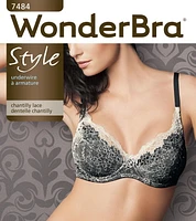 Soutien-gorge à armature fait de dentelle Chantilly WonderBra Sizes B36 DD40