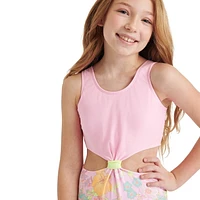 Maillot de bain 1 pièce avec motif ajouré Justice pour filles