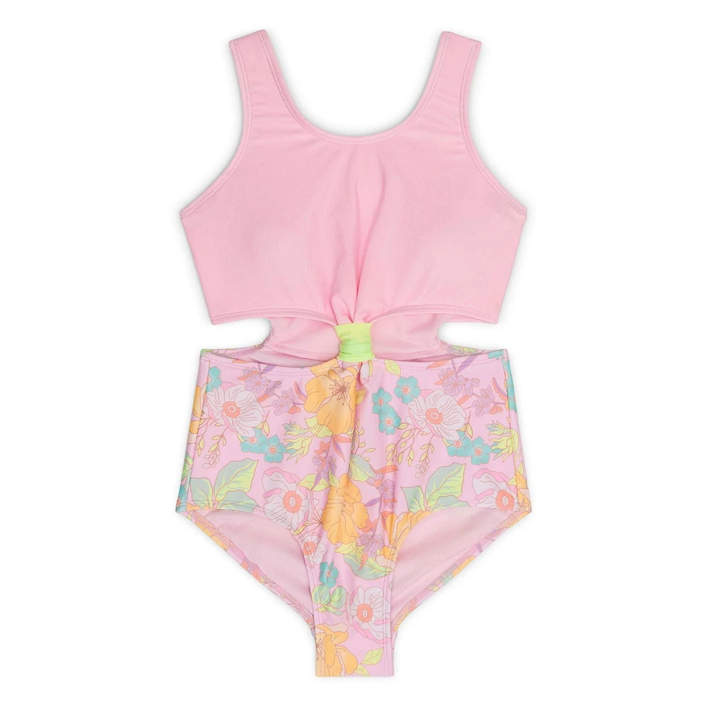 Maillot de bain 1 pièce avec motif ajouré Justice pour filles