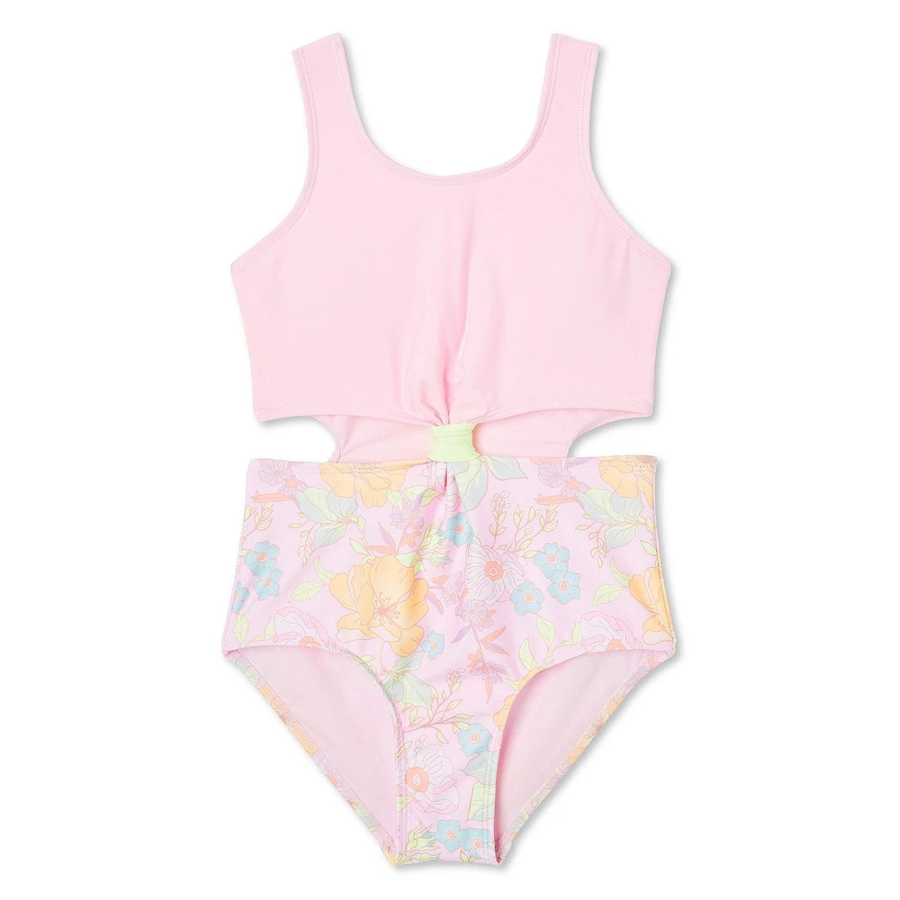 Maillot de bain 1 pièce avec motif ajouré Justice pour filles