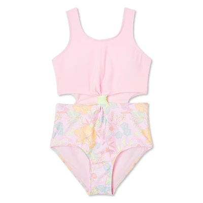 Maillot de bain 1 pièce avec motif ajouré Justice pour filles