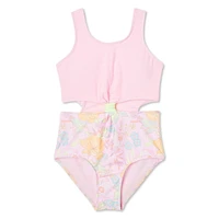Maillot de bain 1 pièce avec motif ajouré Justice pour filles