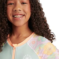 Justice Girls' Colour Block Rash Guard 1-Piece